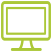 zelená ikona v tvare pc monitora